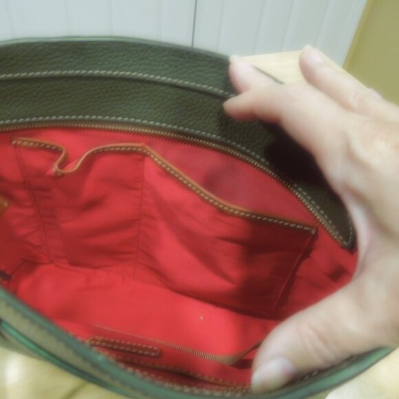Dooney & Bourke Olive Pebble Leather Small Lexington Bag - Picture 8 of 8